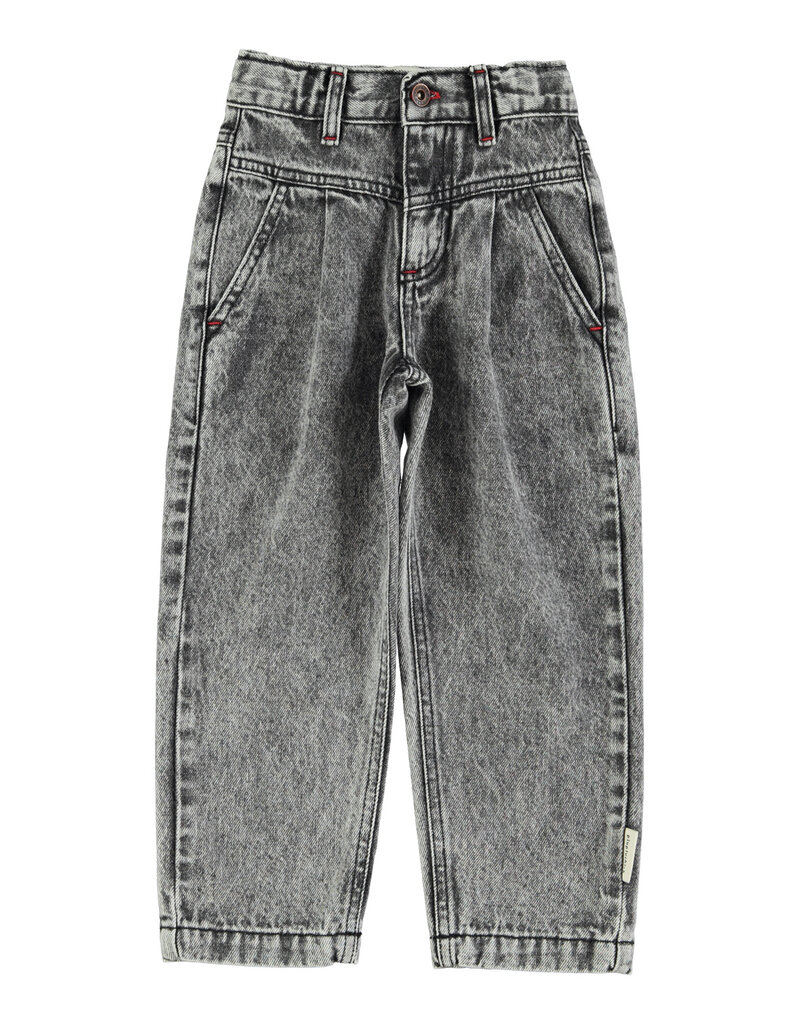 piupiuchick Mom Fit Trousers Washed Black Denim SS26