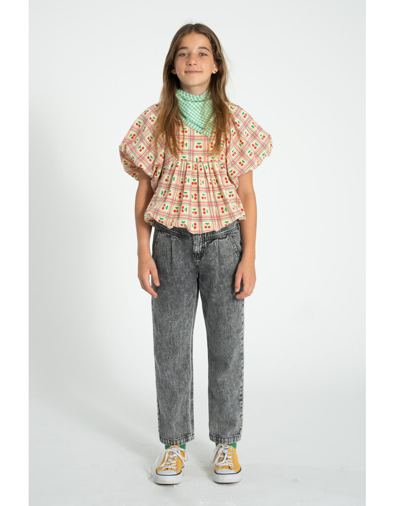 piupiuchick Mom Fit Trousers Washed Black Denim SS26