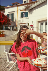 piupiuchick Sleeveless Sweatshirt Pink w Cherry Print