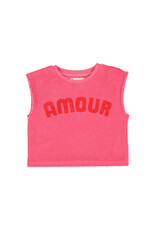 piupiuchick Sleeveless Top Pink w Amour Print