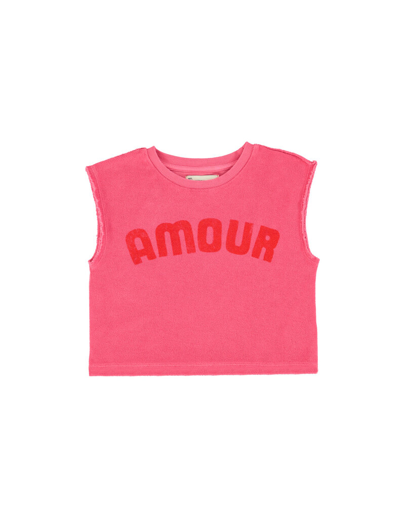 piupiuchick Sleeveless Top Pink w Amour Print