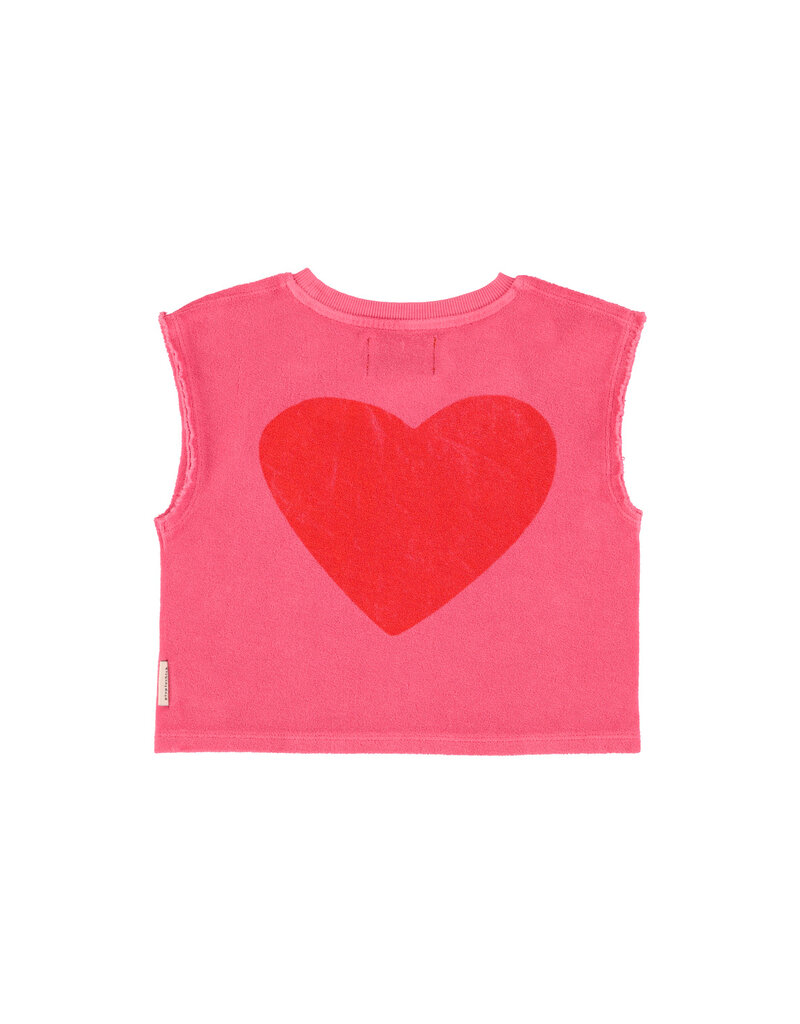 piupiuchick Sleeveless Top Pink w Amour Print
