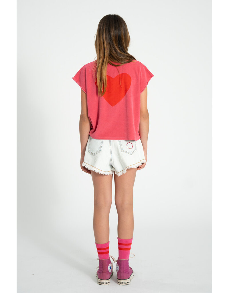 piupiuchick Sleeveless Top Pink w Amour Print