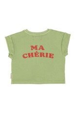 piupiuchick T-Shirt Light Olive w Cherry Print