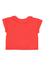 piupiuchick T-Shirt Peter Pan Collar red w Amour Print