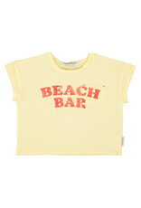 piupiuchick T-Shirt Light Yellow w Beach Bar Print