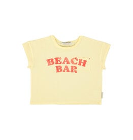 piupiuchick T-Shirt Light Yellow w Beach Bar Print