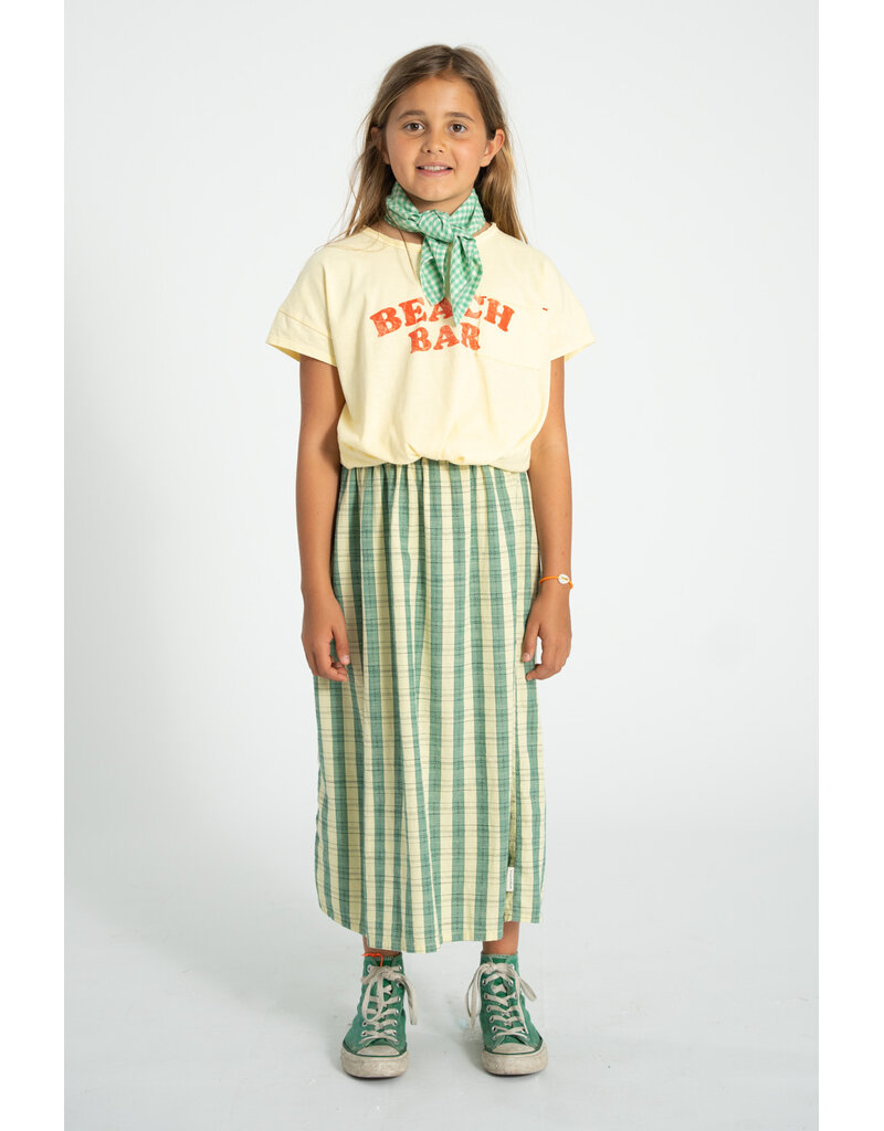 piupiuchick T-Shirt Light Yellow w Beach Bar Print