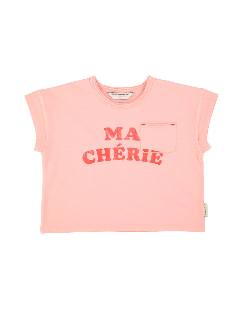 piupiuchick T-Shirt Light Pink w Ma Cherie Print