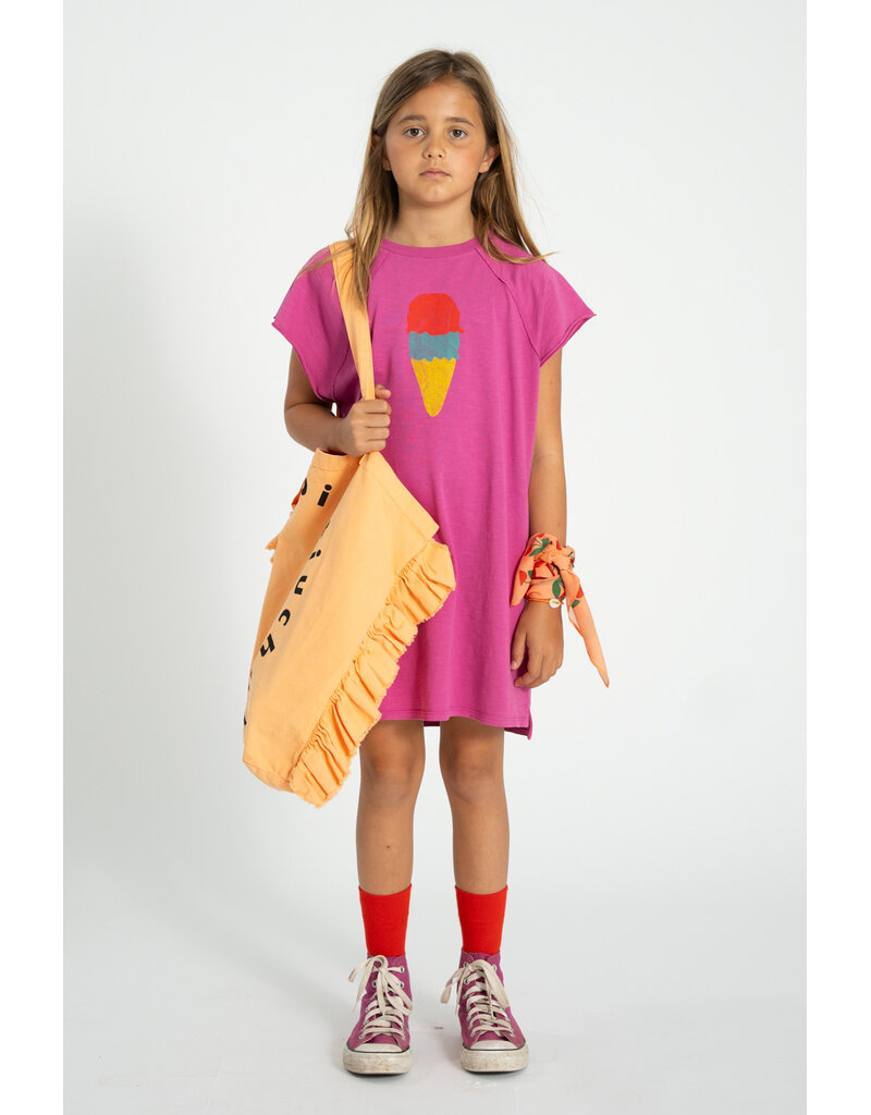 piupiuchick T-Shirt Dress Fuchsia w ice Cream Print