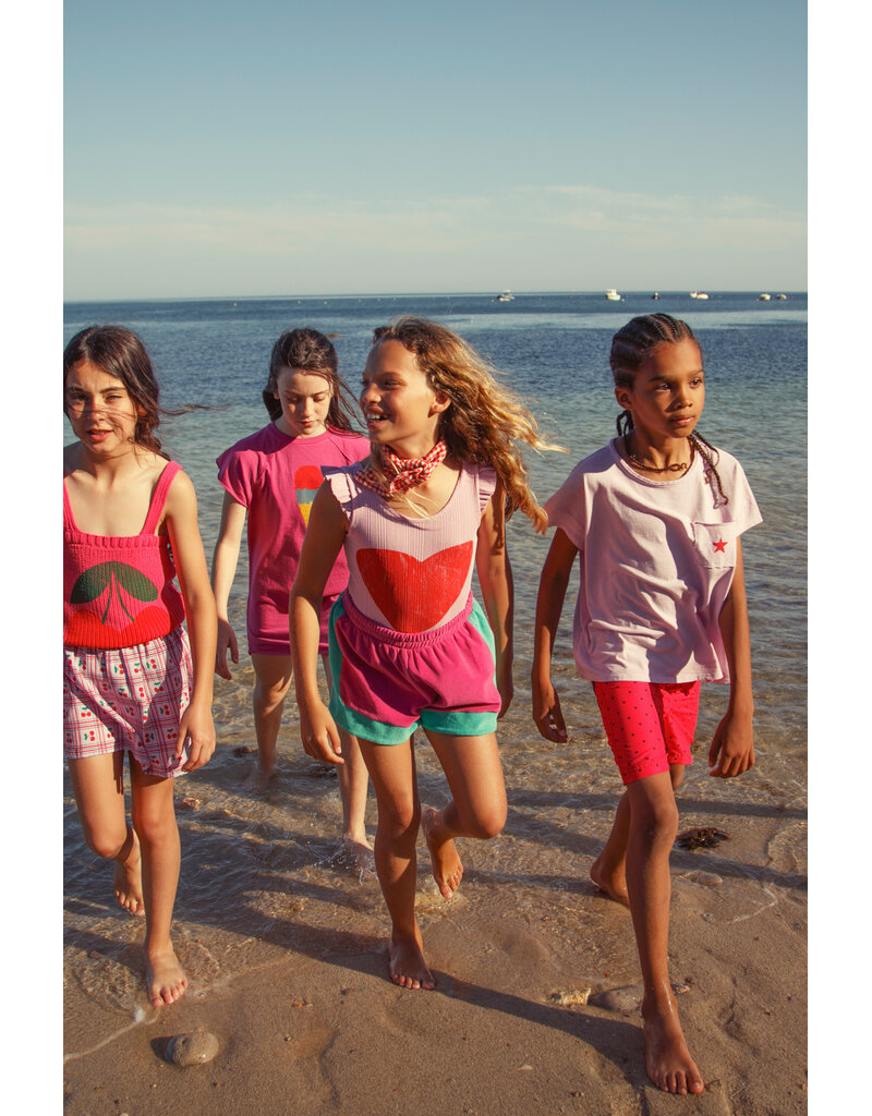 piupiuchick T-Shirt Dress Fuchsia w ice Cream Print