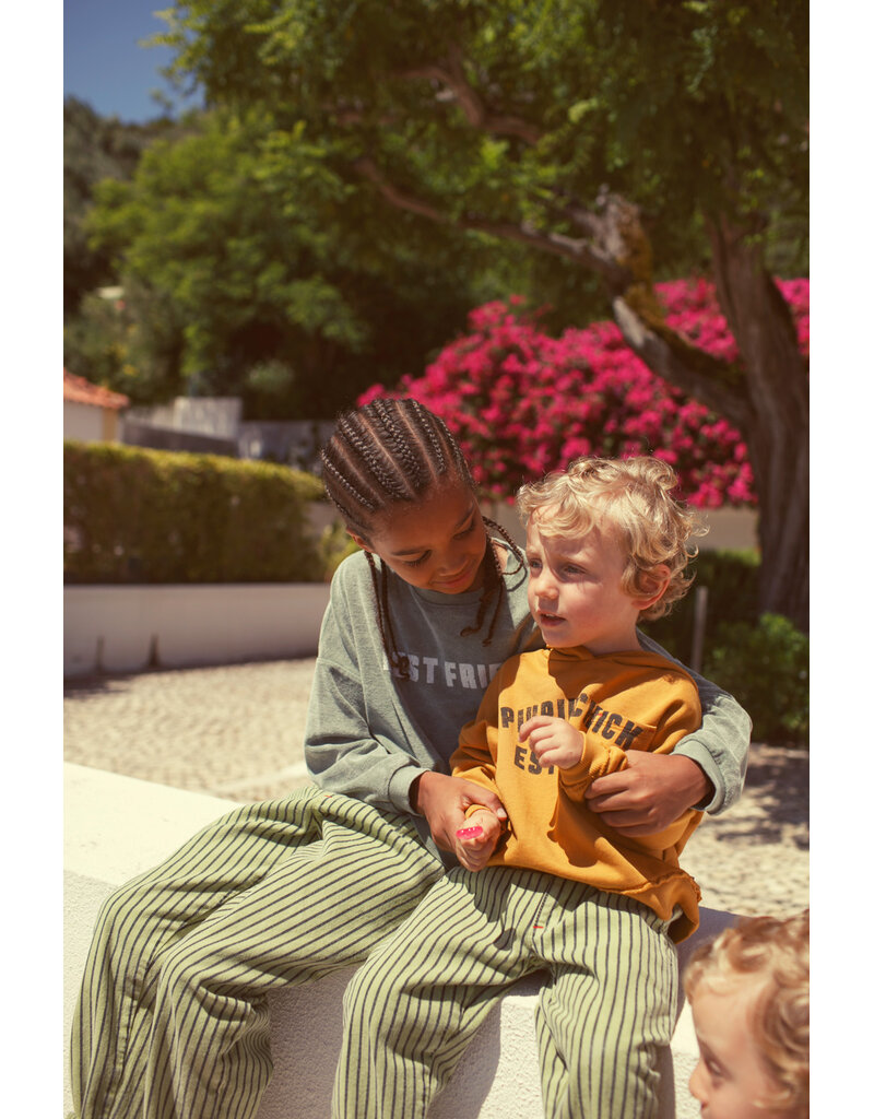 piupiuchick Sweatshirt Washed Green w Best Friend Print