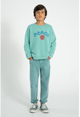 piupiuchick Sweatshirt Turquoise w Peach Print