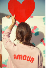 piupiuchick Sweatshirt Lilac w Red Heart Print