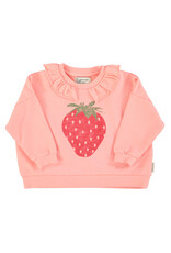 piupiuchick Sweatshirt w Collar Light Pink w Strawberry print