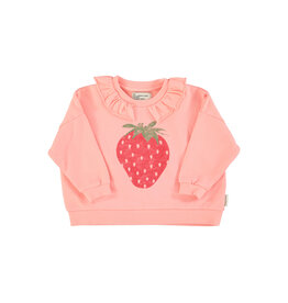 piupiuchick Sweatshirt w Collar Light Pink w Strawberry print