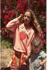 piupiuchick Sweatshirt w Collar Light Pink w Strawberry print