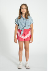 piupiuchick Shorts Pink w White Stripes Print
