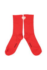 piupiuchick Socks Red w Ecru Heart