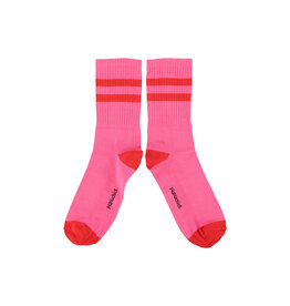 piupiuchick Socks Pink w Red Stripes