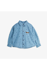 Mini Rodini Lw denim dots aop ls shirt Blue