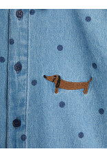 Mini Rodini Lw denim dots aop ls shirt Blue
