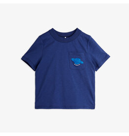 Mini Rodini Planet emb ss tee Blue