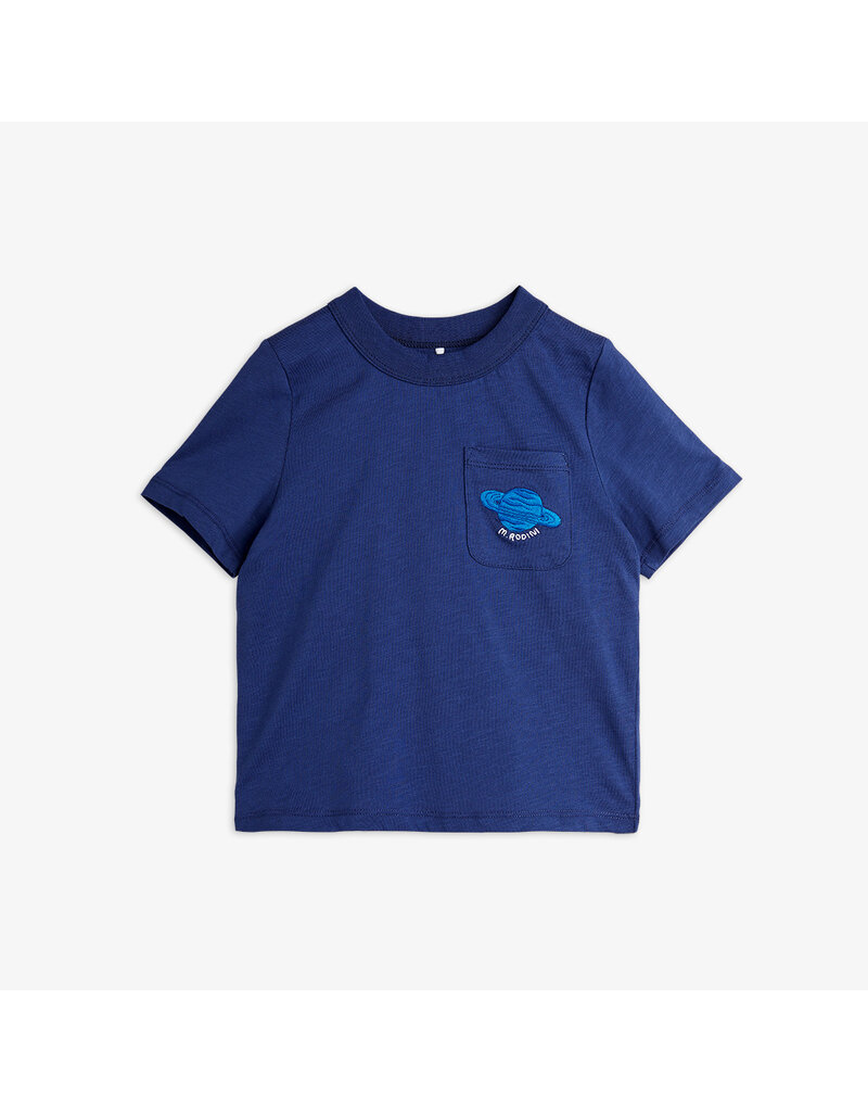 Mini Rodini Planet emb ss tee Blue