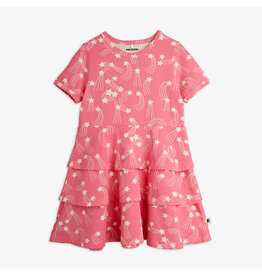 Mini Rodini Starfall aop ss dress Pink