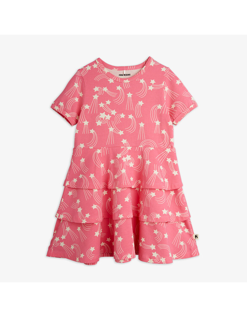 Mini Rodini Starfall aop ss dress Pink
