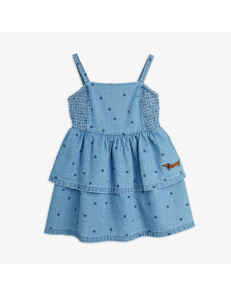 Mini Rodini Lw denim dots aop strap dress