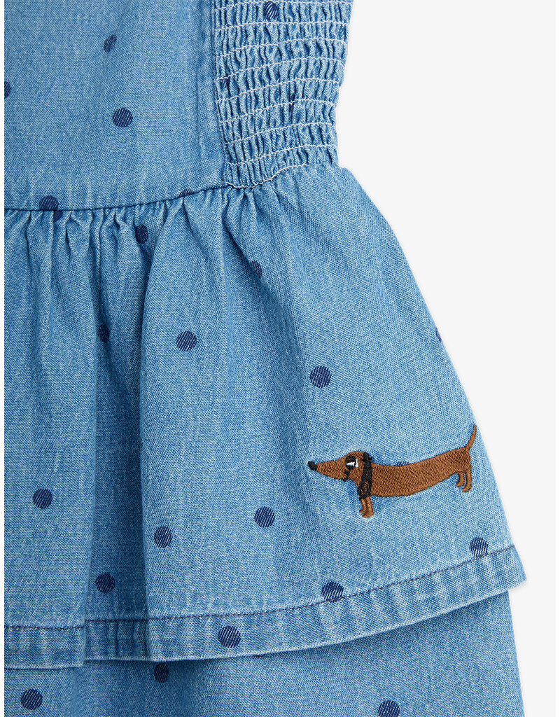Mini Rodini Lw denim dots aop strap dress