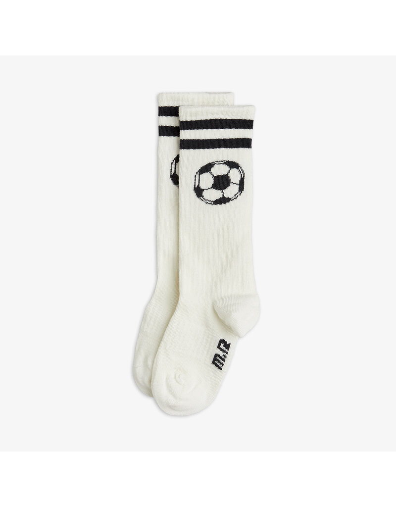 Mini Rodini Football knee-high socks Off White