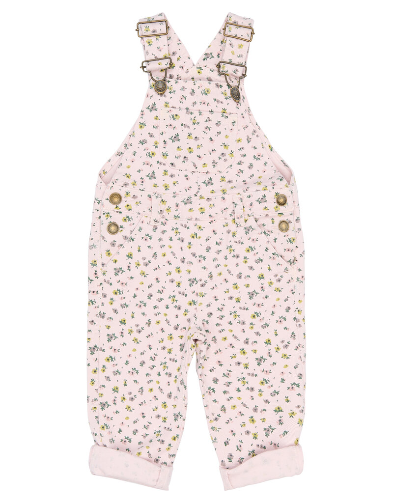 The New Sif Denim Dungarees Light Lilac AOP