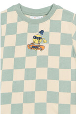 The New Sebastian Tee Aqua Gray AOP