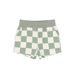 The New Sebastian Shorts Aqua Gray AOP