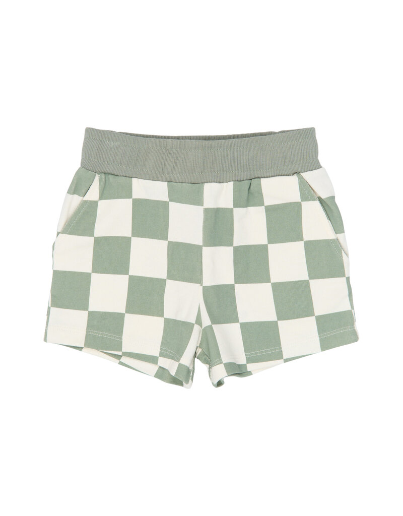 The New Sebastian Shorts Aqua Gray AOP