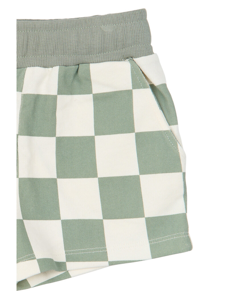 The New Sebastian Shorts Aqua Gray AOP