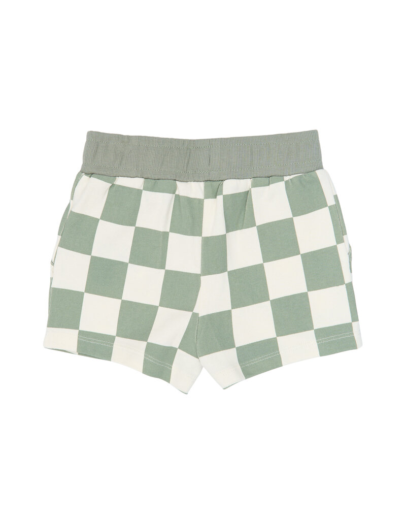 The New Sebastian Shorts Aqua Gray AOP
