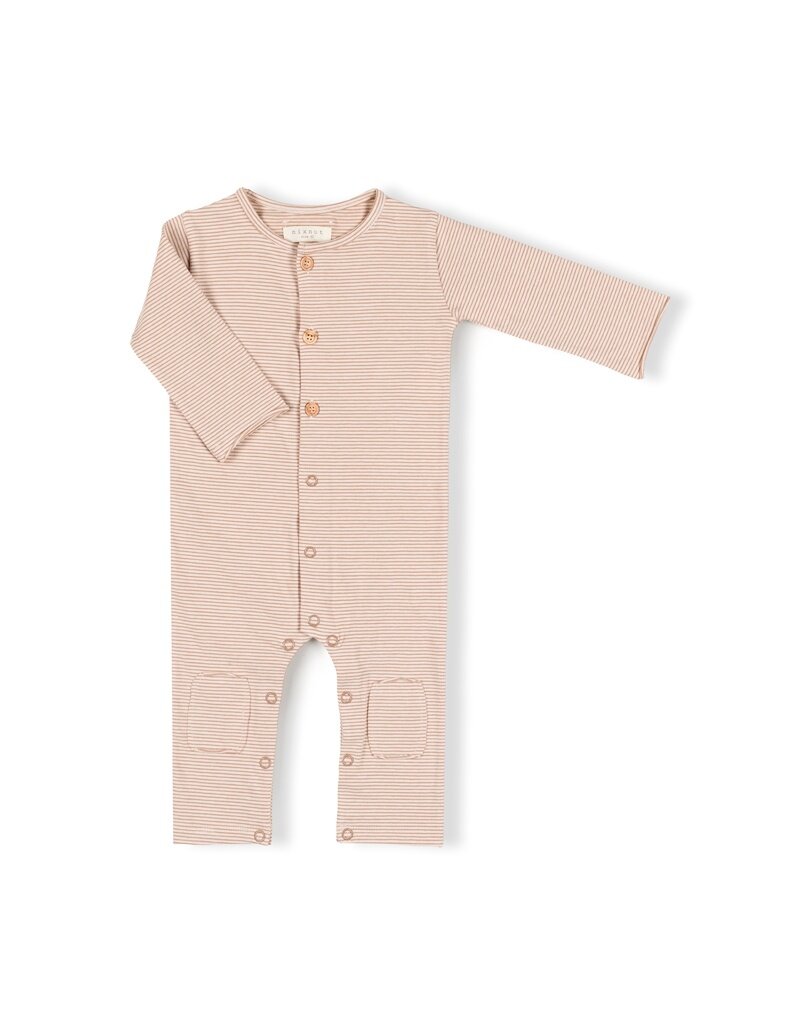 Nixnut Butt Onesie Biscuit Stripe