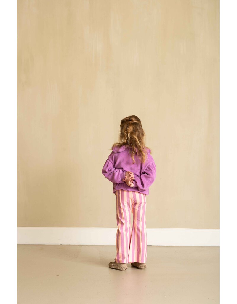 House of Jamie Flared Pants Violet Bellini Stripes