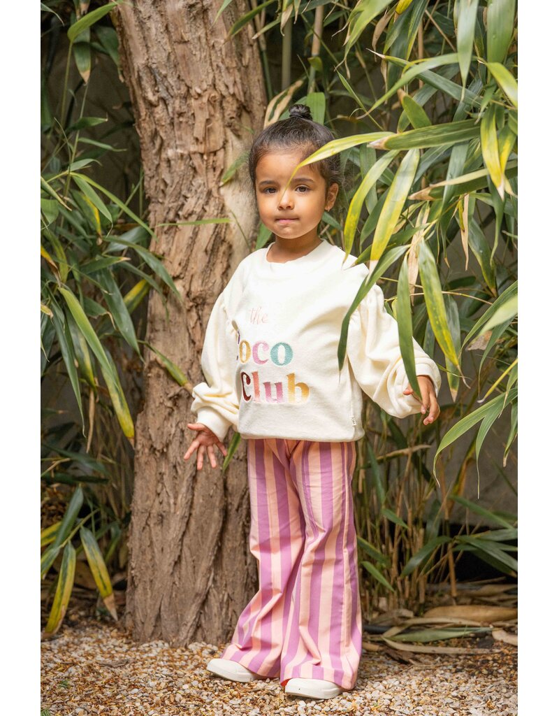 House of Jamie Flared Pants Violet Bellini Stripes