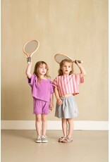 House of Jamie Relaxed Ruffled Tee Violet (Terry Cotton)