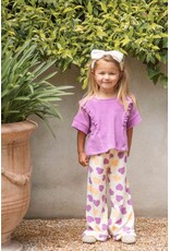 House of Jamie Relaxed Ruffled Tee Violet (Terry Cotton)