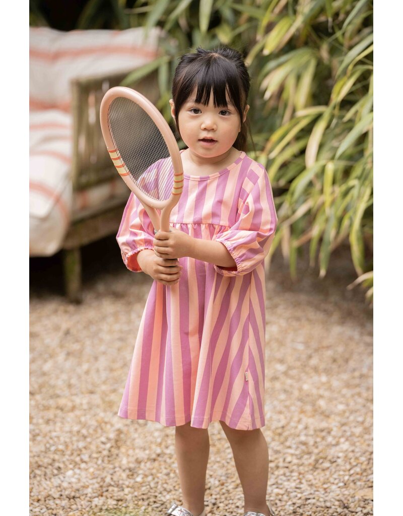 House of Jamie Balloon High Waist Dress Violet Bellini Stripes