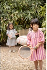 House of Jamie Balloon High Waist Dress Violet Bellini Stripes