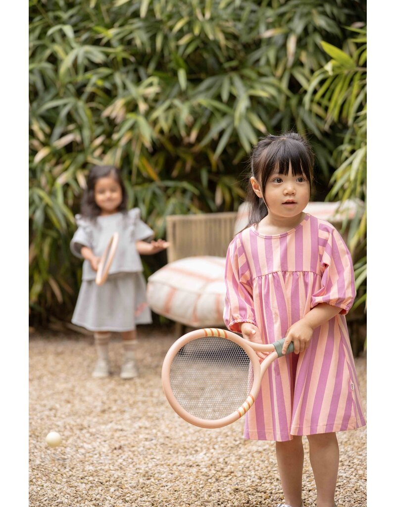 House of Jamie Balloon High Waist Dress Violet Bellini Stripes