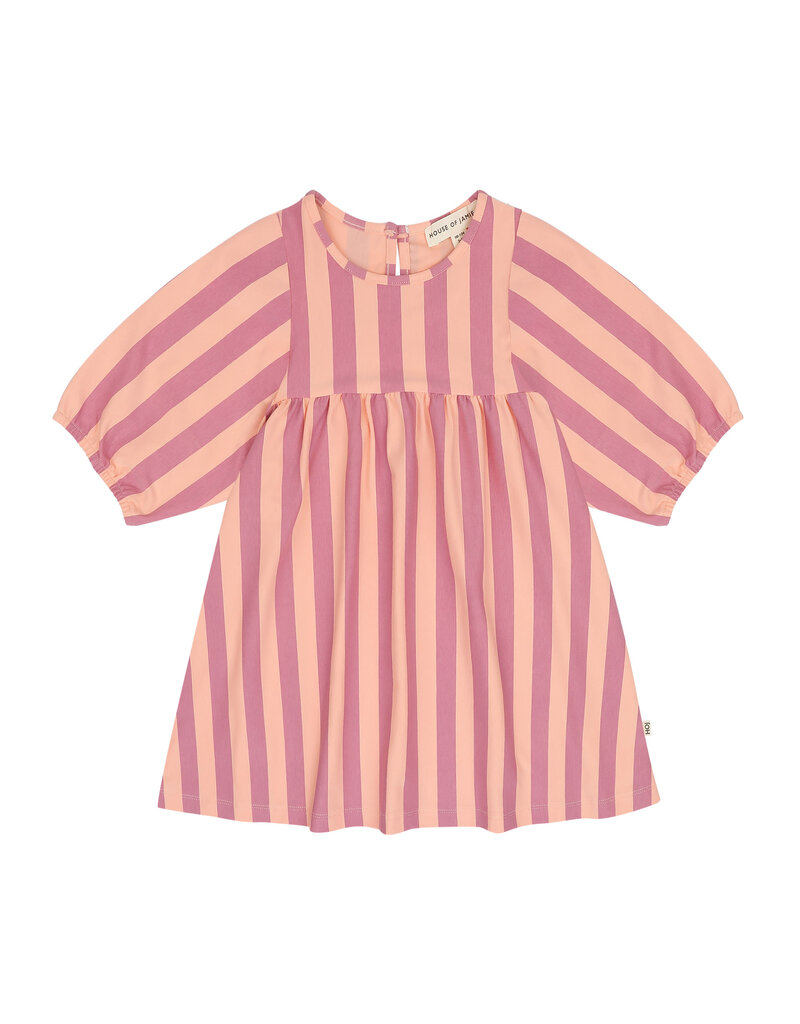 House of Jamie Balloon High Waist Dress Violet Bellini Stripes
