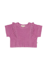House of Jamie Relaxed Ruffled Tee Violet (Terry Cotton)