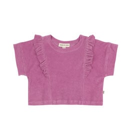 House of Jamie Relaxed Ruffled Tee Violet (Terry Cotton)